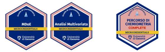 Badges scuola di chemiometria